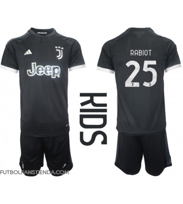 Juventus Adrien Rabiot #25 Tercera Equipación Niños 2023-24 Manga Corta (+ Pantalones cortos)